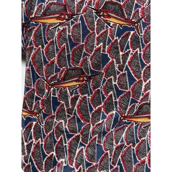 Fish Tales By Schreter Hand Finished All Silk Sailfish Neck Tie - Picture 2 of 8